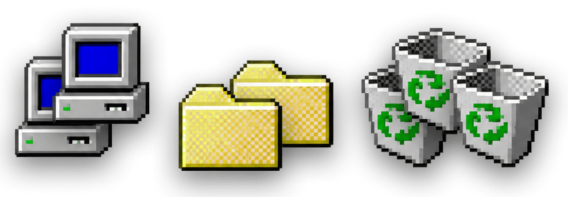 retro-computer-folder-recycle-icons