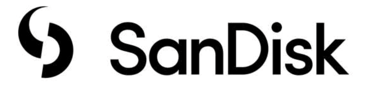 SANDISK logo (black) with S clatch