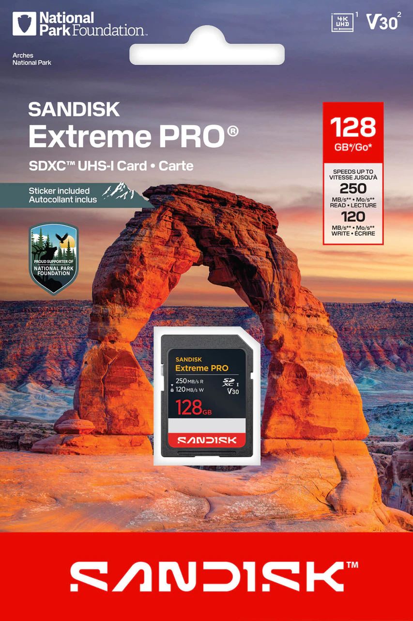 extreme-pro-sd-uhs-i-national-park-foundation-128gb-packaging- Zoom Image