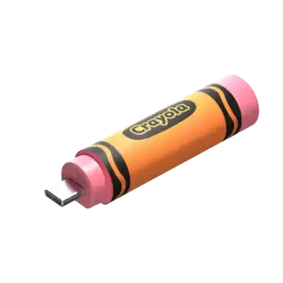 crayola-usb-c-mango-tango-uncapped