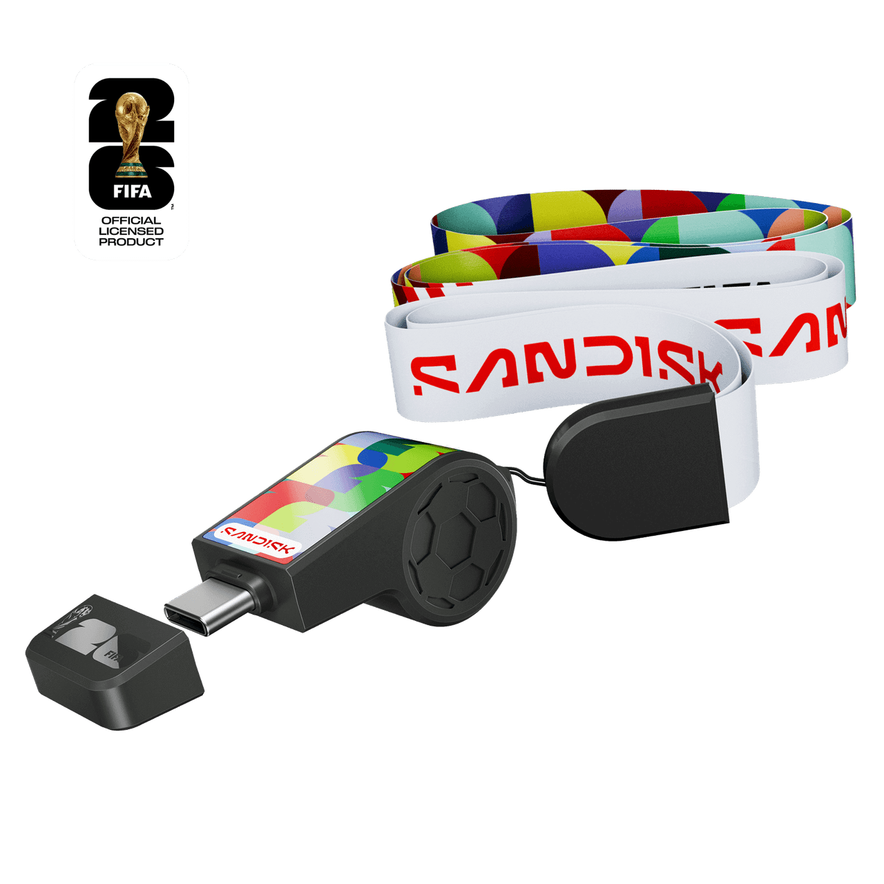 SANDISK USB-C Flash Drive: FIFA World Cup 2026 Global Edition - 64GB Black - Image1