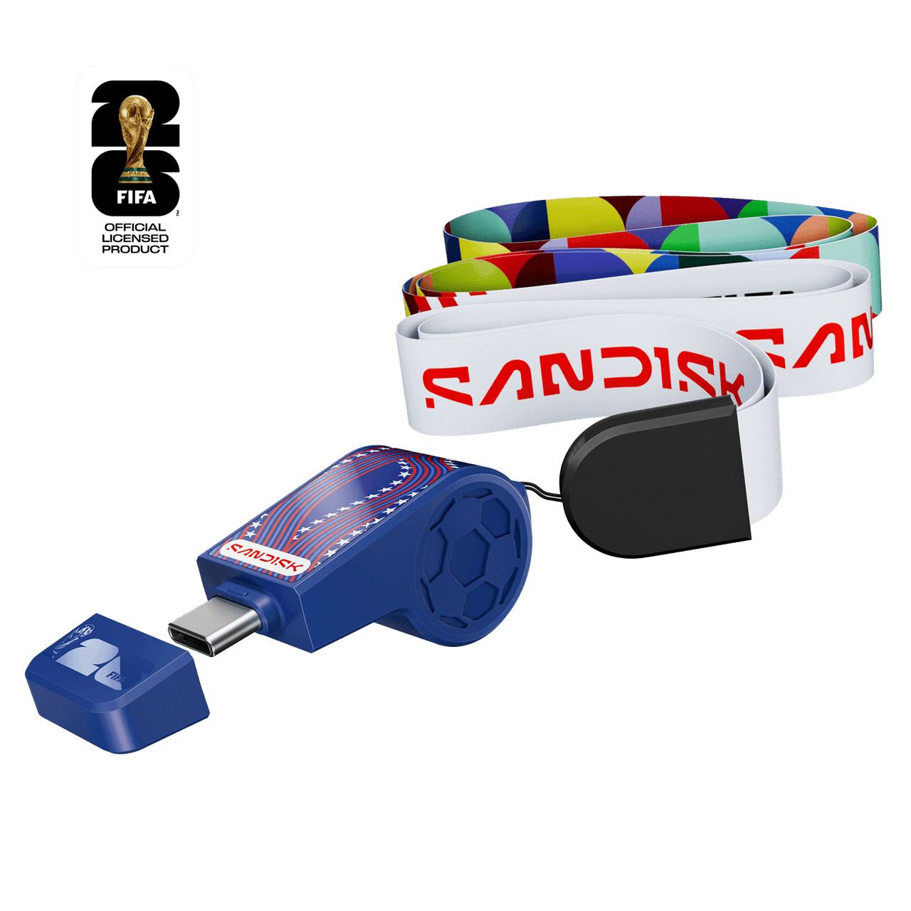 SANDISK USB-C Flash Drive: FIFA World Cup 2026 USA Edition - 128GB Blue - Image4