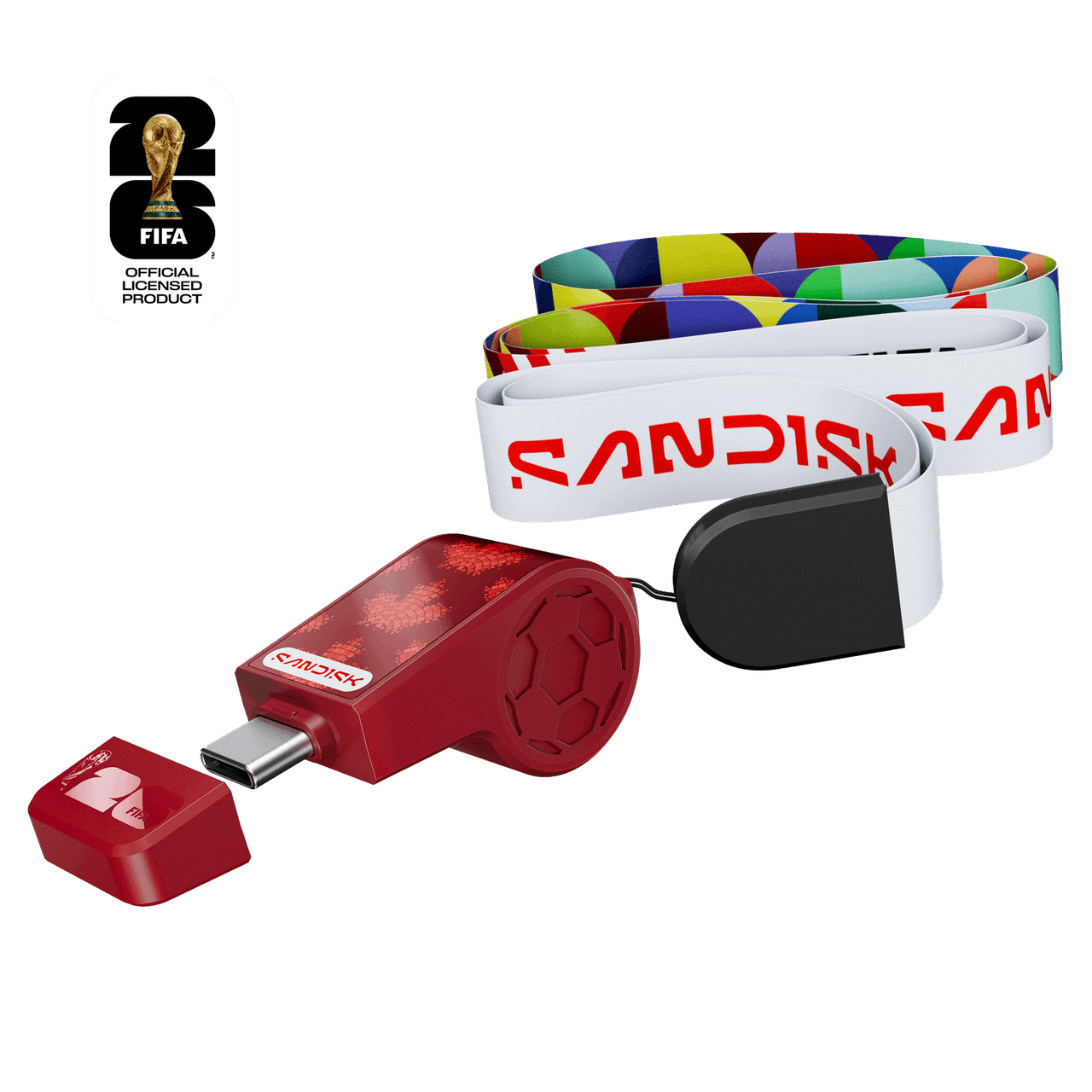 SANDISK USB-C Flash Drive: FIFA World Cup 2026 Canada Edition - 128GB Red - Image7