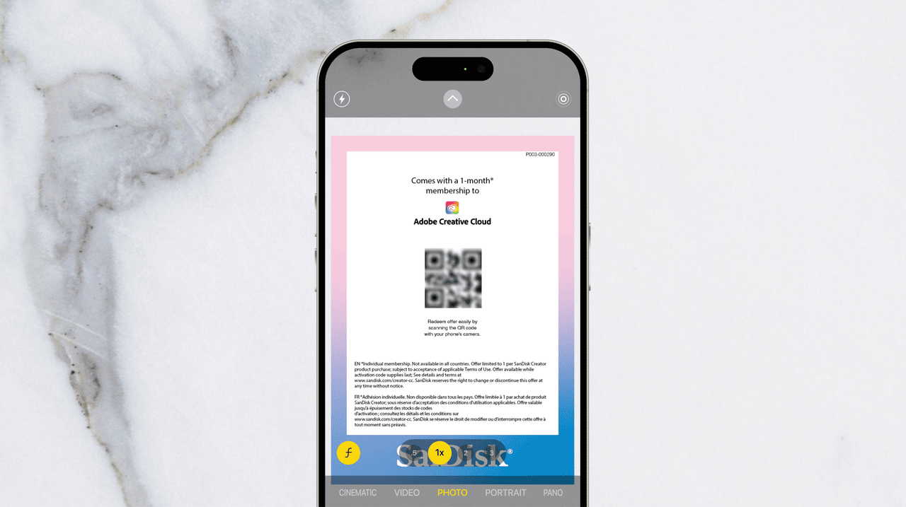 Use your mobile device to scan the insert’s QR code.