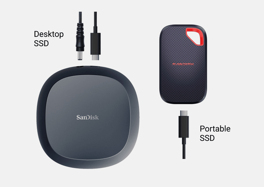 Difference between a portable SSD and external HDD