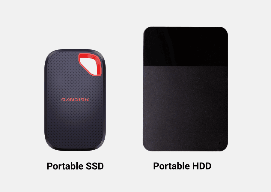 Difference between a portable SSD and portable HDD