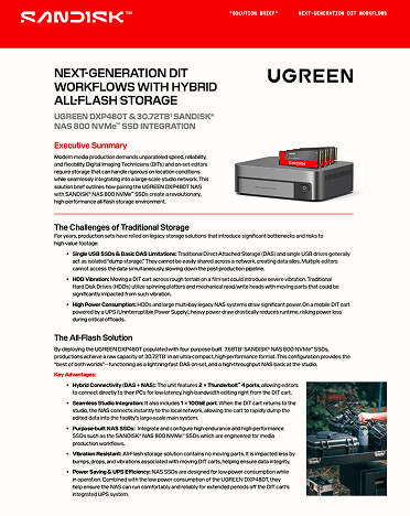 Next-generation DIT workflows with hybrid all-flash storage