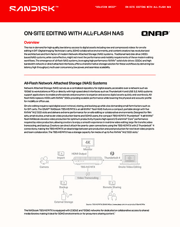 On-Site Editing with All-Flash NAS Read More