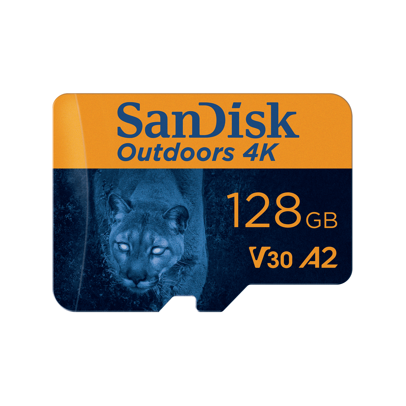 64GB Orange SanDisk Outdoors 4K microSDXC UHS-I Card with SD
