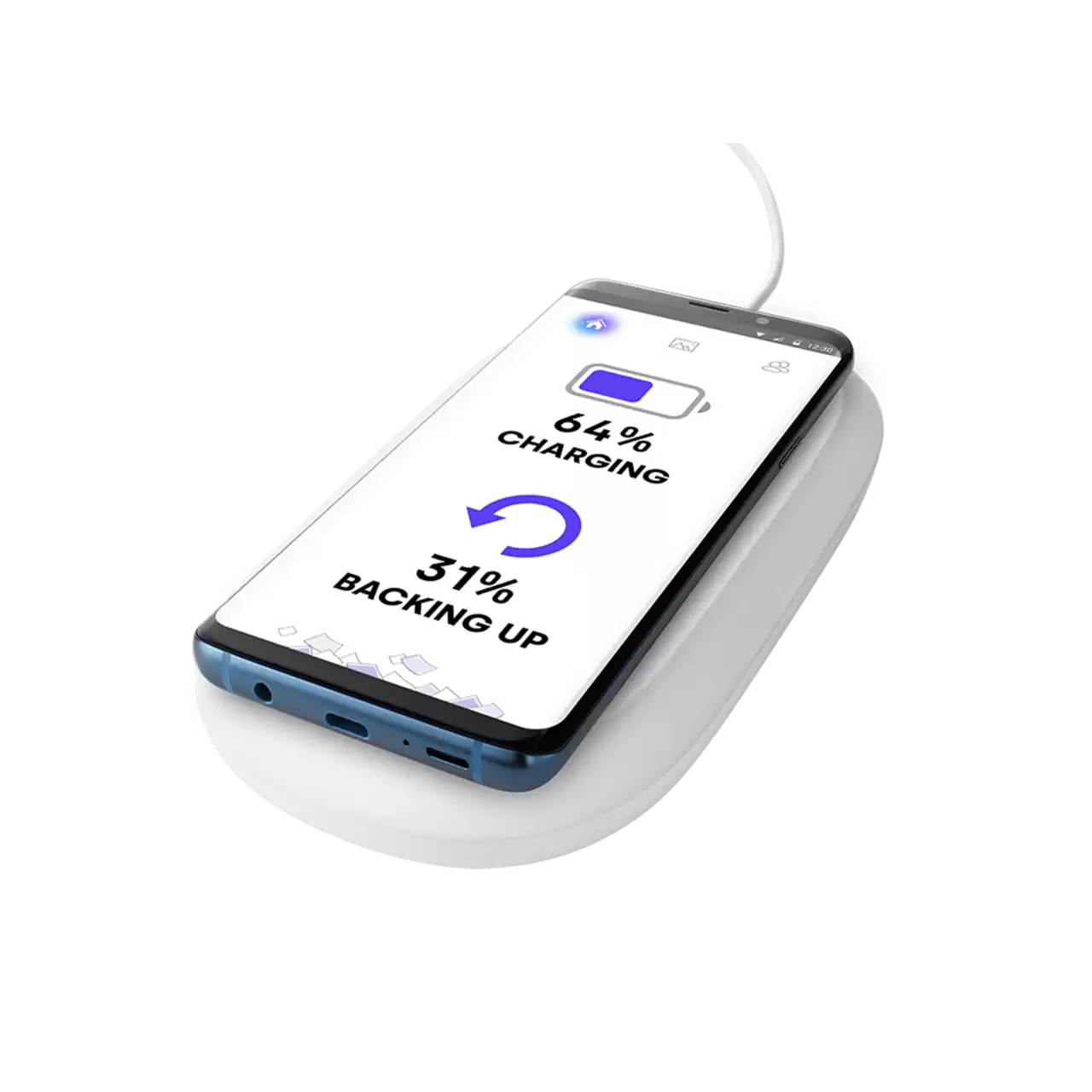 iXpand Wireless charger Darkwing Studio left angled- Zoom Image