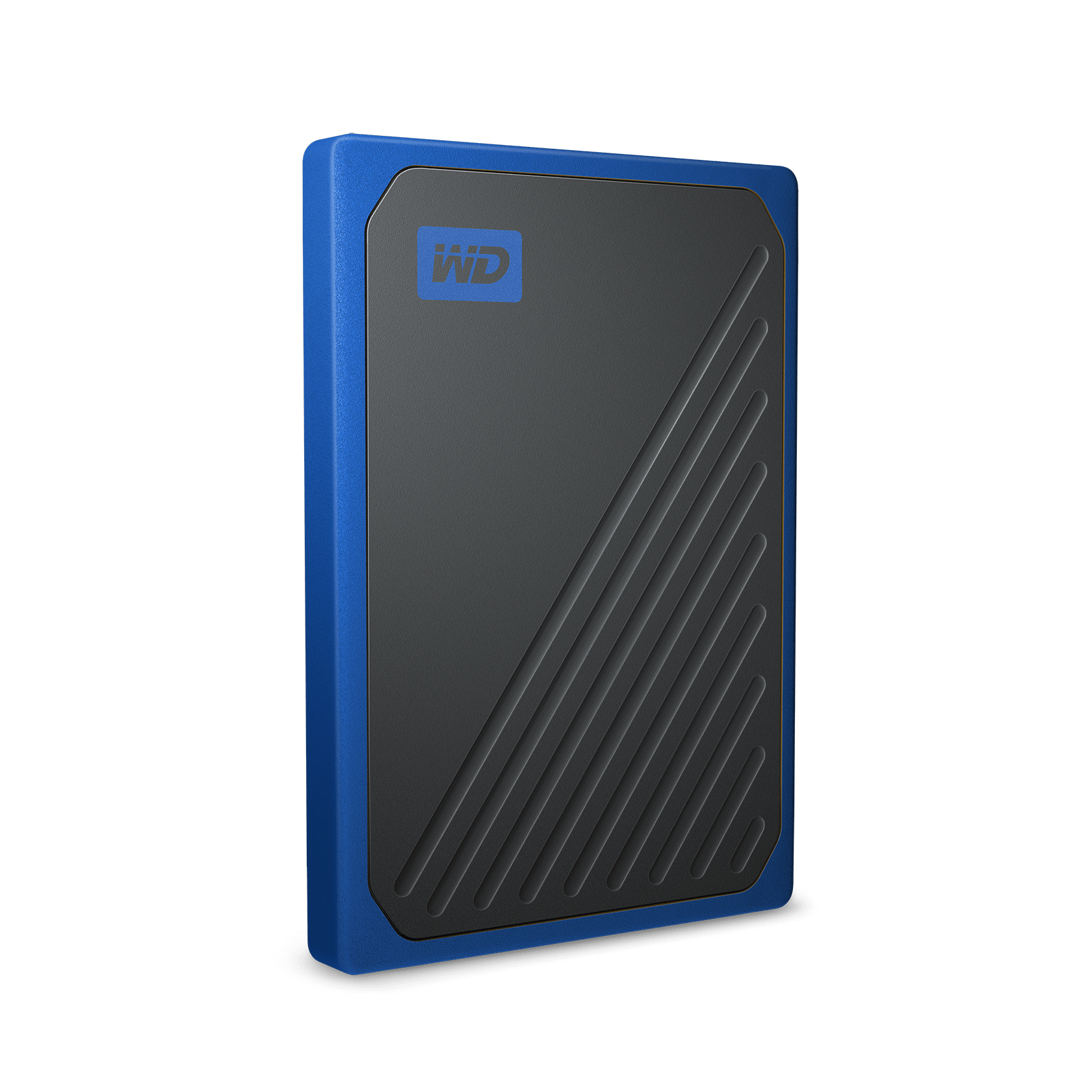 WD My Passport SSD 500GB ポータブルSSD my-passport-go-blue-left.png
