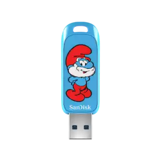 SanDisk Smurfs USB Flash Drive 128GB Front